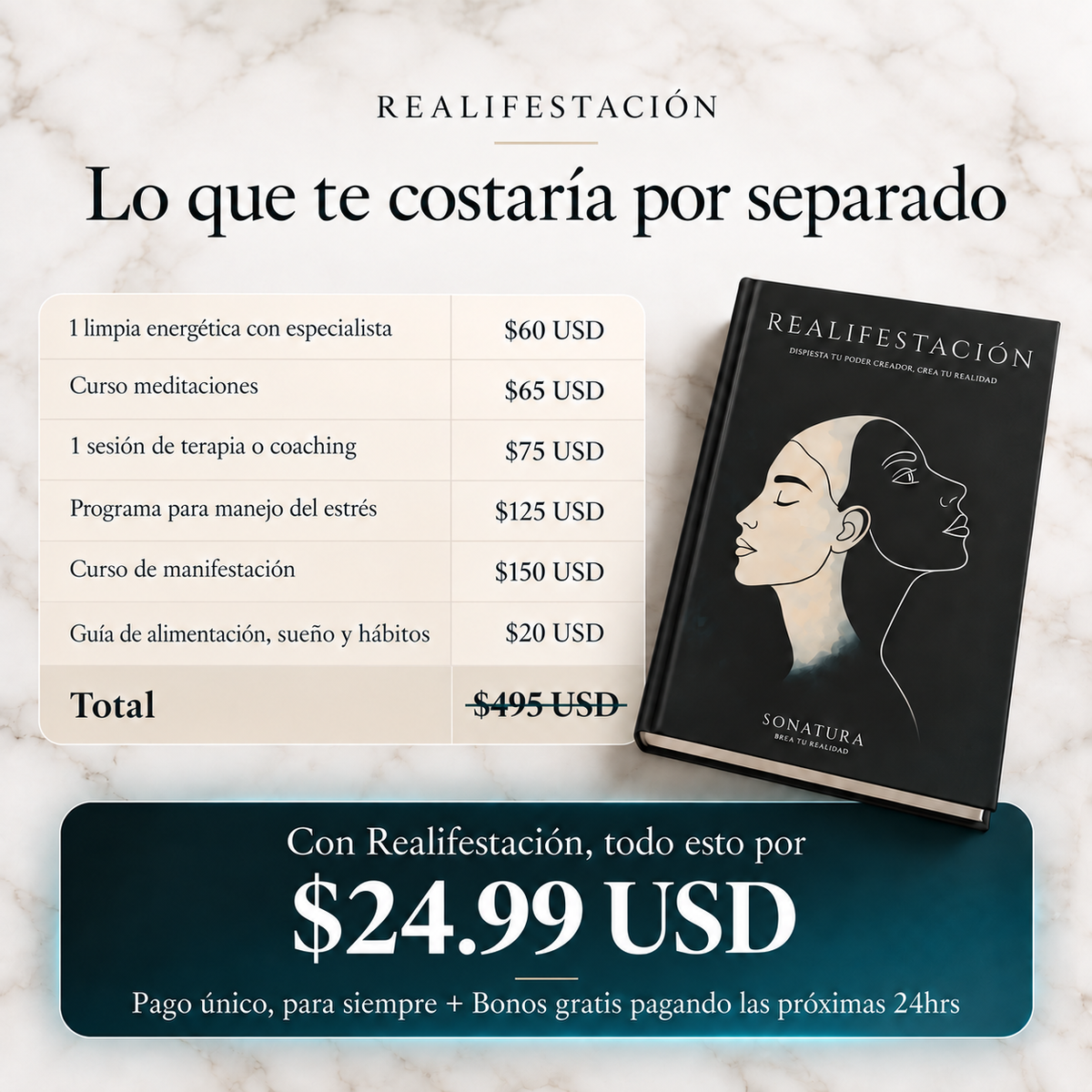 Libro Realifestación Digital + Sonatura Club y Bonos