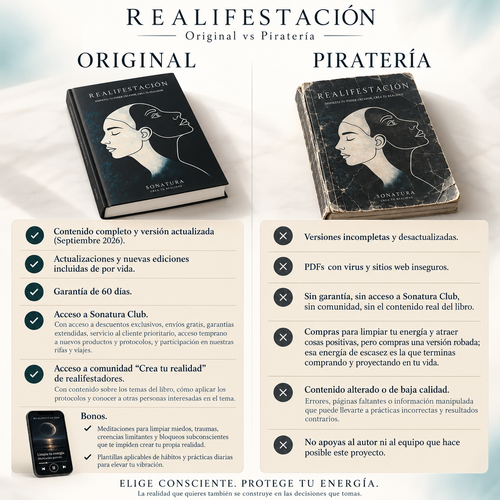 Libro Realifestación Digital + Sonatura Club y Bonos